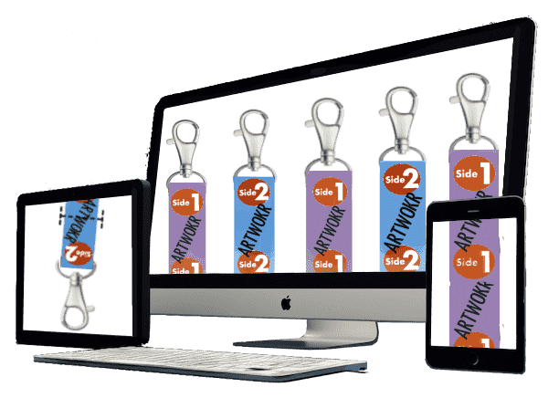 A selection of customised lanyards