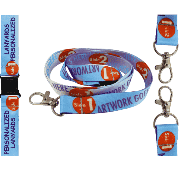 Colourful personalised lanyards and fittings